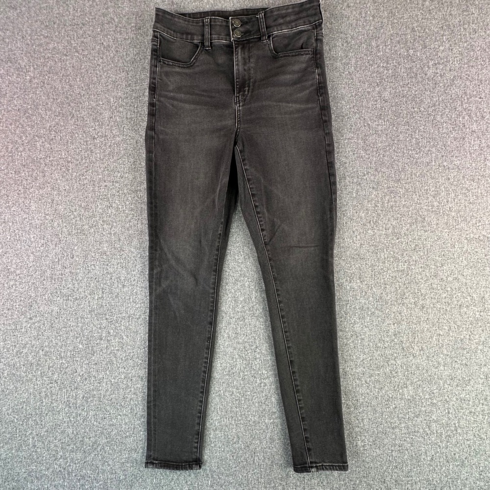 American Eagle Jeggings Womens 8 Super High-Rise Black Next Level Stretch